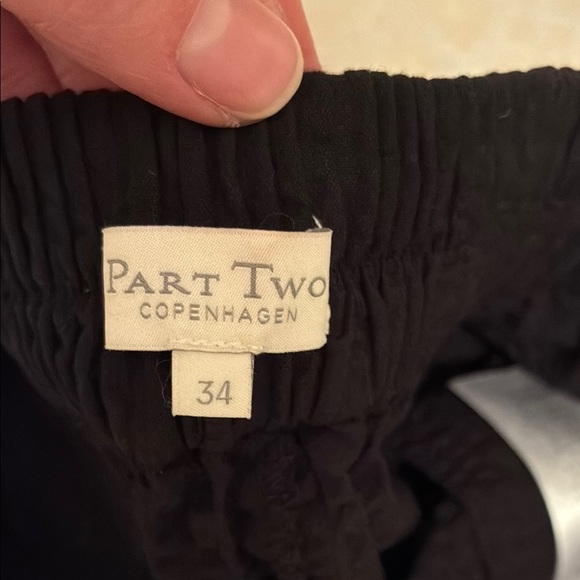 Part Two 100% Cotton Black High Waist Casual Shorts - Picture 2 of 13